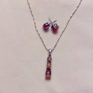 Matching Necklace and Earrings 925 Silver